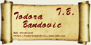 Todora Bandović vizit kartica